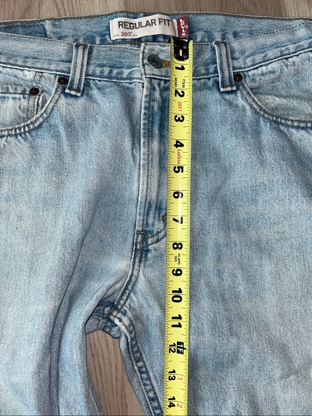 Levi's 505 Regular Fit Straight Leg Jeans Light Wash Y2K 2000s Vintage Authentic